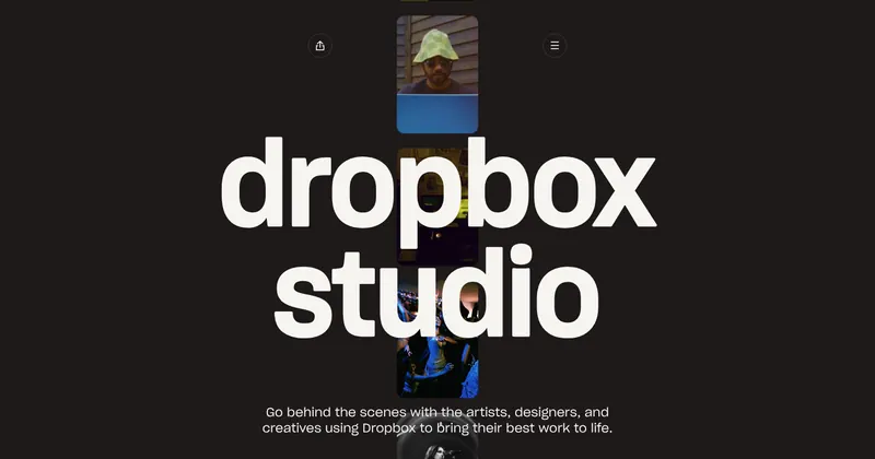 Dropbox Studio website