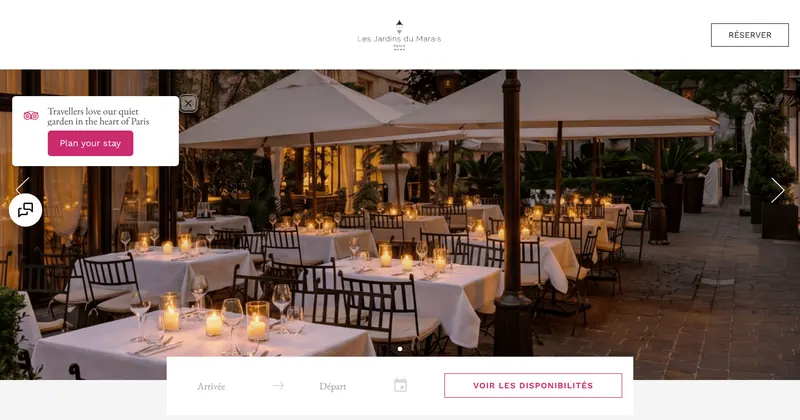 Les Jardins du Marais website