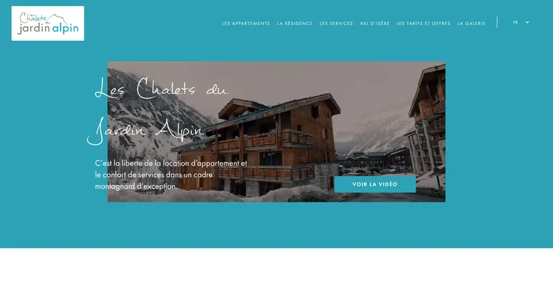 Les Chalets du Jardin Alpin website
